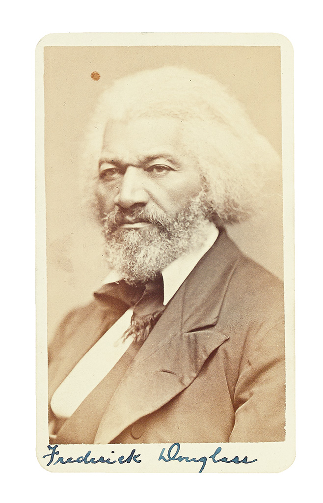 (SLAVERY AND ABOLITION--DOUGLASS, FREDERICK.) Photograph of an older Douglass.
